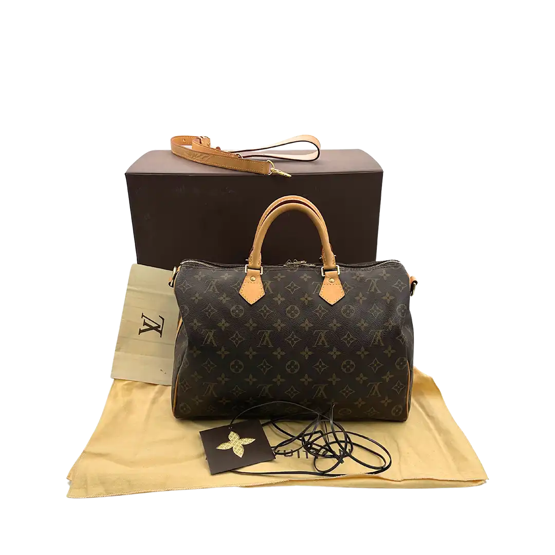 Louis Vuitton Speedy 35 Monogram Bandouliere M40392 Fullset / sehr gut