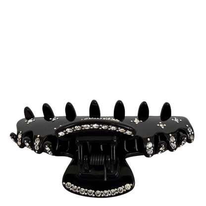Chanel Resin Enamel Crystal CC Haarklammer schwarz / neuwertig Chanel