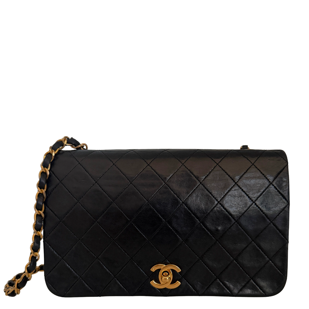 Chanel Timeless Single Flap Small Lammleder Schwarz / gut Chanel