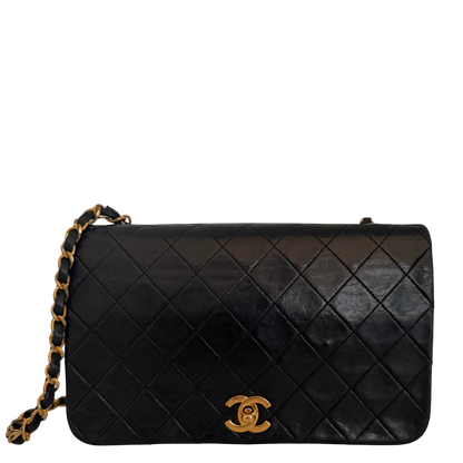 Chanel Timeless Single Flap Small Lammleder Schwarz / gut Chanel