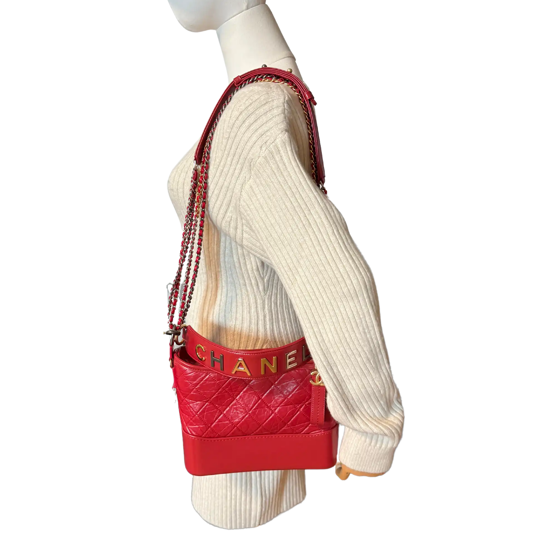 Chanel Gabrielle Small Hobo Bag rot 2020 Fullset / Sehr gut Chanel