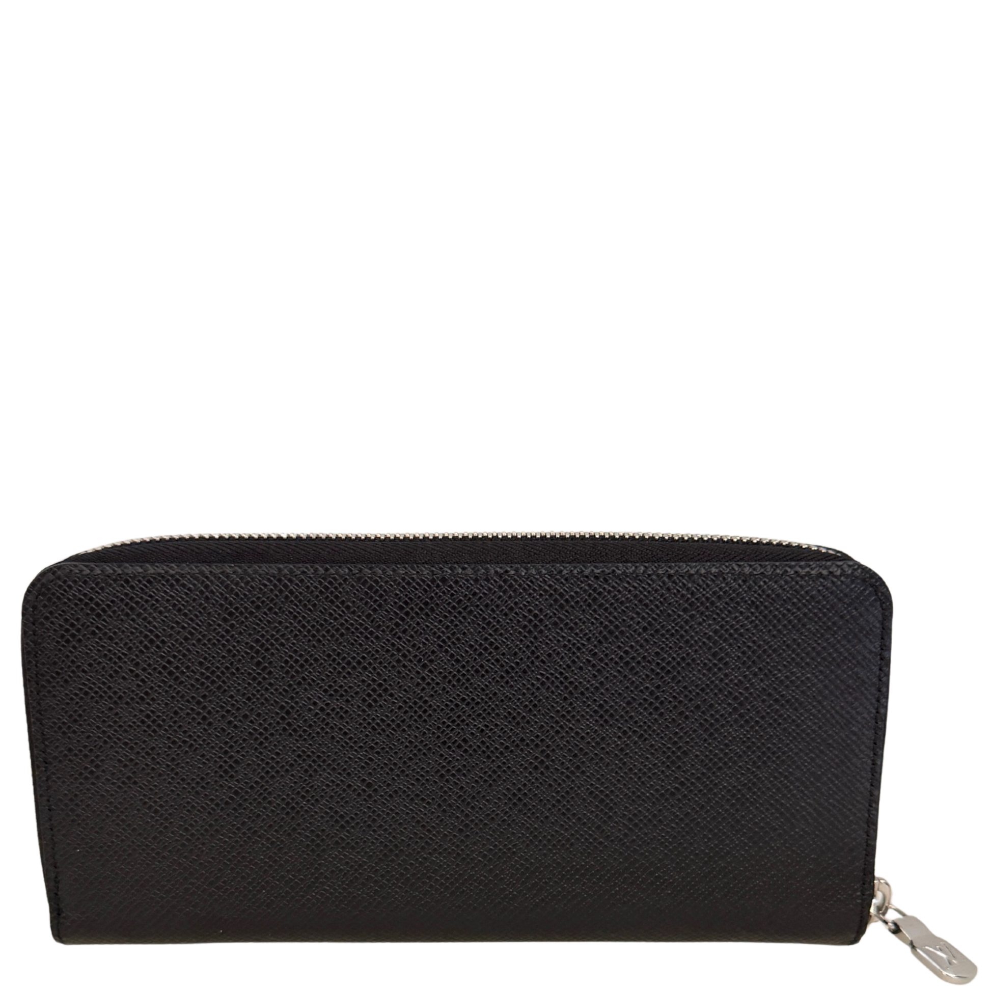 Louis Vuitton Zippy Wallet Vertical Taiga Leder schwarz Fullset / neuwertig Louis Vuitton