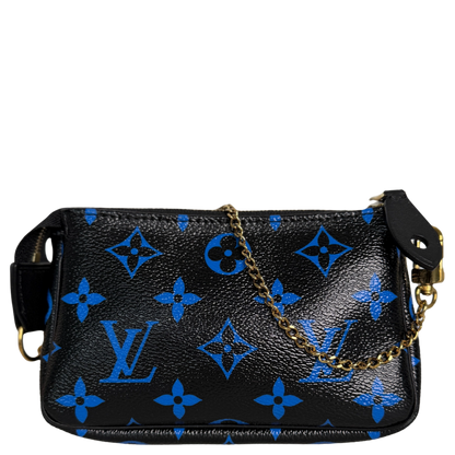 Louis Vuitton Monogram Mini Pochette Accessories schwarz blau / neuwertig Louis Vuitton