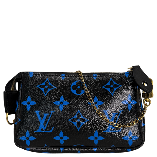 Louis Vuitton Monogram Mini Pochette Accessories schwarz blau / neuwertig Louis Vuitton
