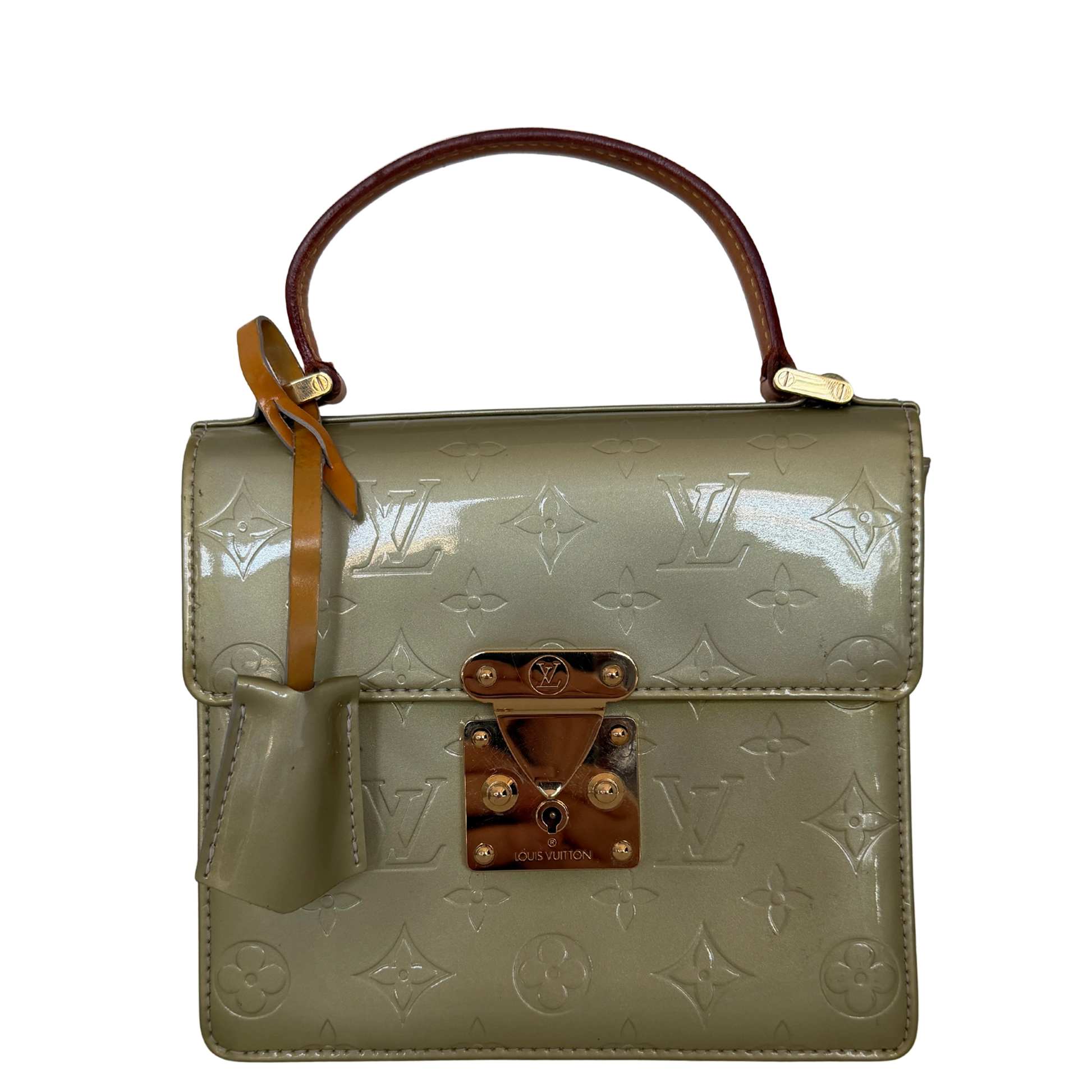 Louis Vuitton Monogram Vernis Spring Street Tasche Grün / akzeptabel Louis Vuitton