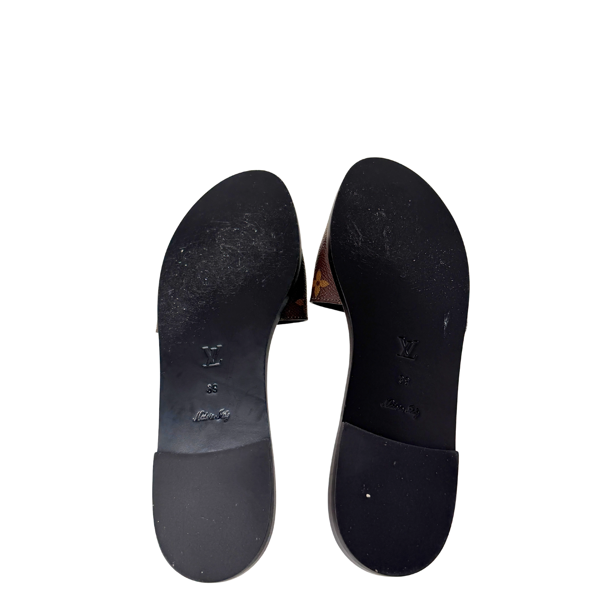 Louis Vuitton Monogram Lock it Flat Mules Größe / 39 Louis Vuitton