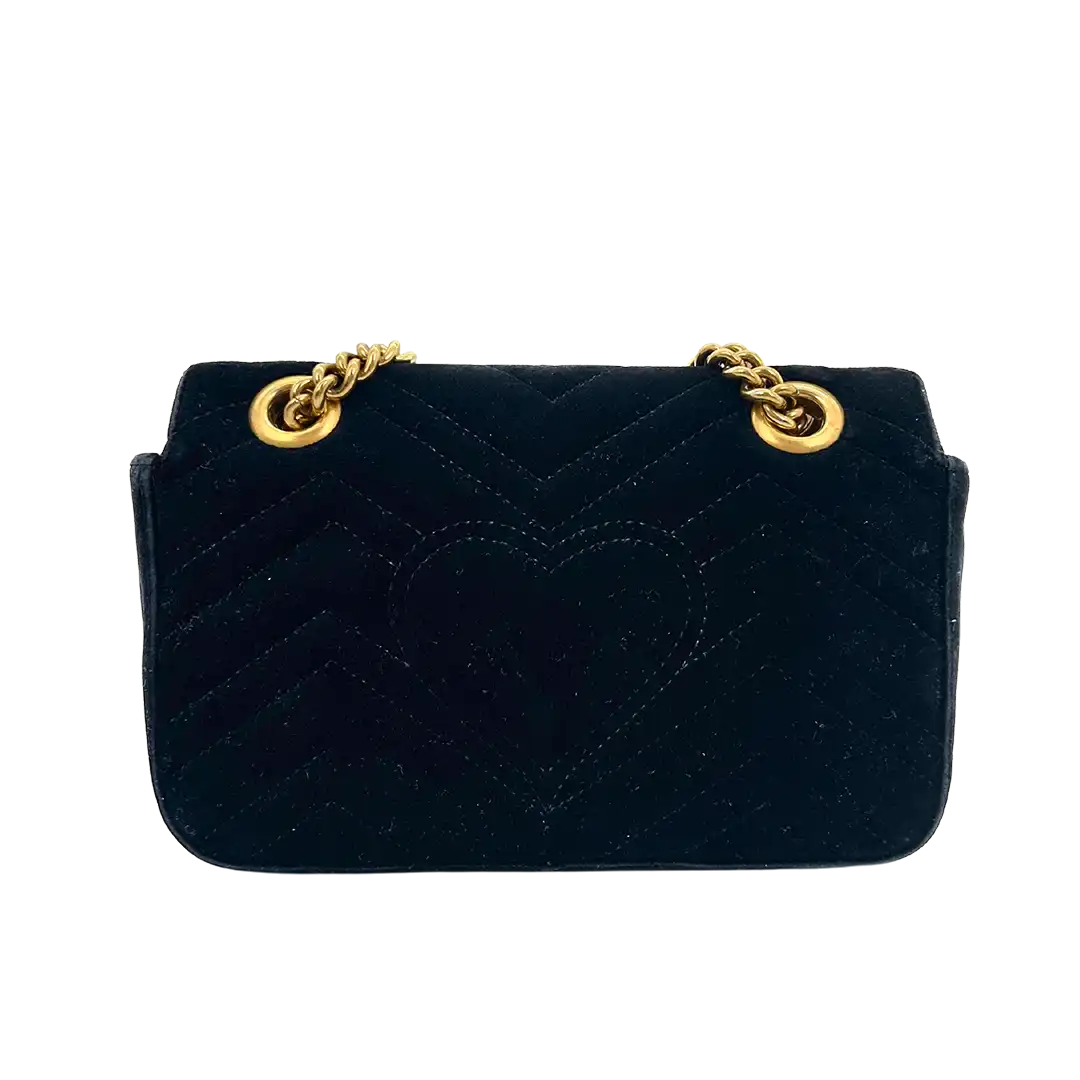 Gucci GG Marmont schwarz Fullset Small / gut