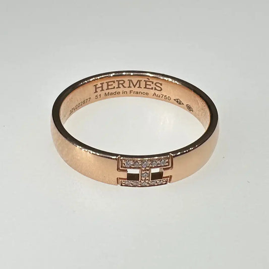 Hermès 18K Roségold Diamanten Ever Herakles Trauring Fullset / sehr gut Hermès