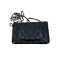 Chanel Wallet on Chain Bag Lammleder Leder schwarz silberne Hardware / gut Chanel