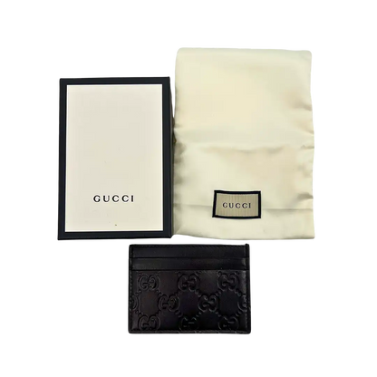 Gucci Guccissima Monogram Leder Cardholder Kartenetui braun / sehr gut Gucci