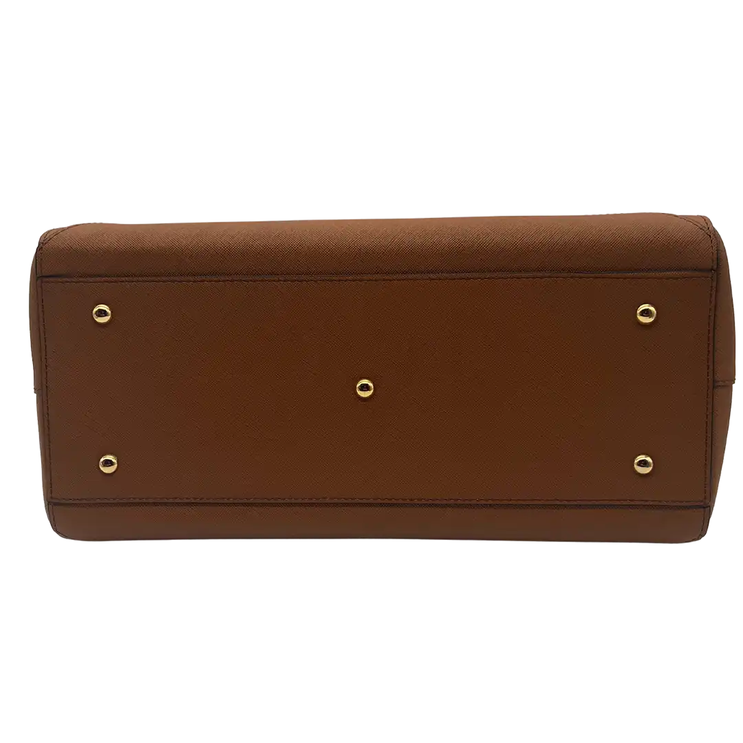 MCM Saffiano Leder Handtasche Cognac braun / ungetragen MCM