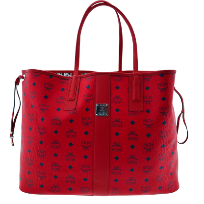 MCM Liz Wendeshopper Large rot mit großer abnehmbarer Pouch 2025 / ungetragen MCM