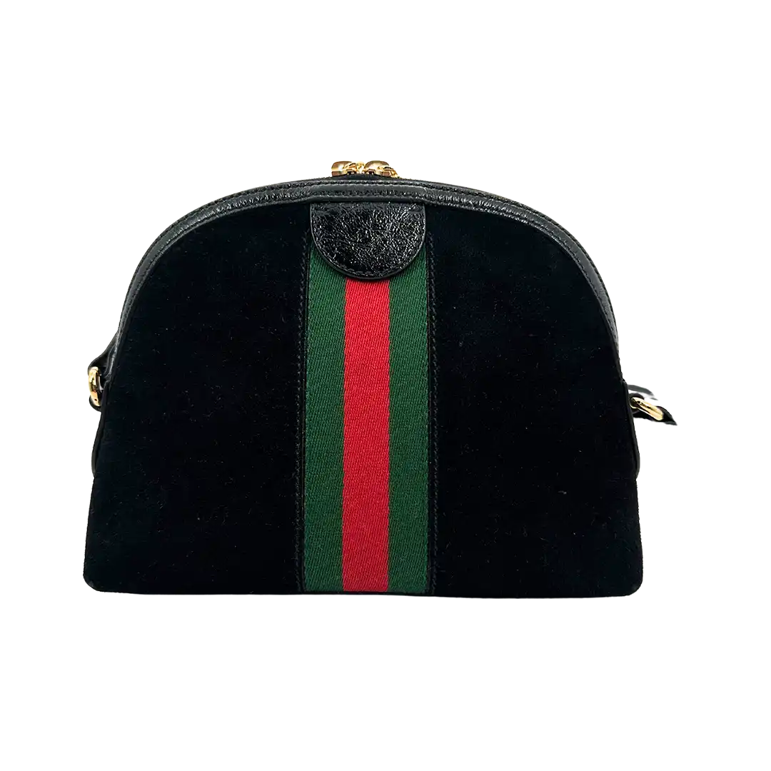 Gucci Ophidia GG Dome Bag small schwarz Wildleder / sehr gut Gucci