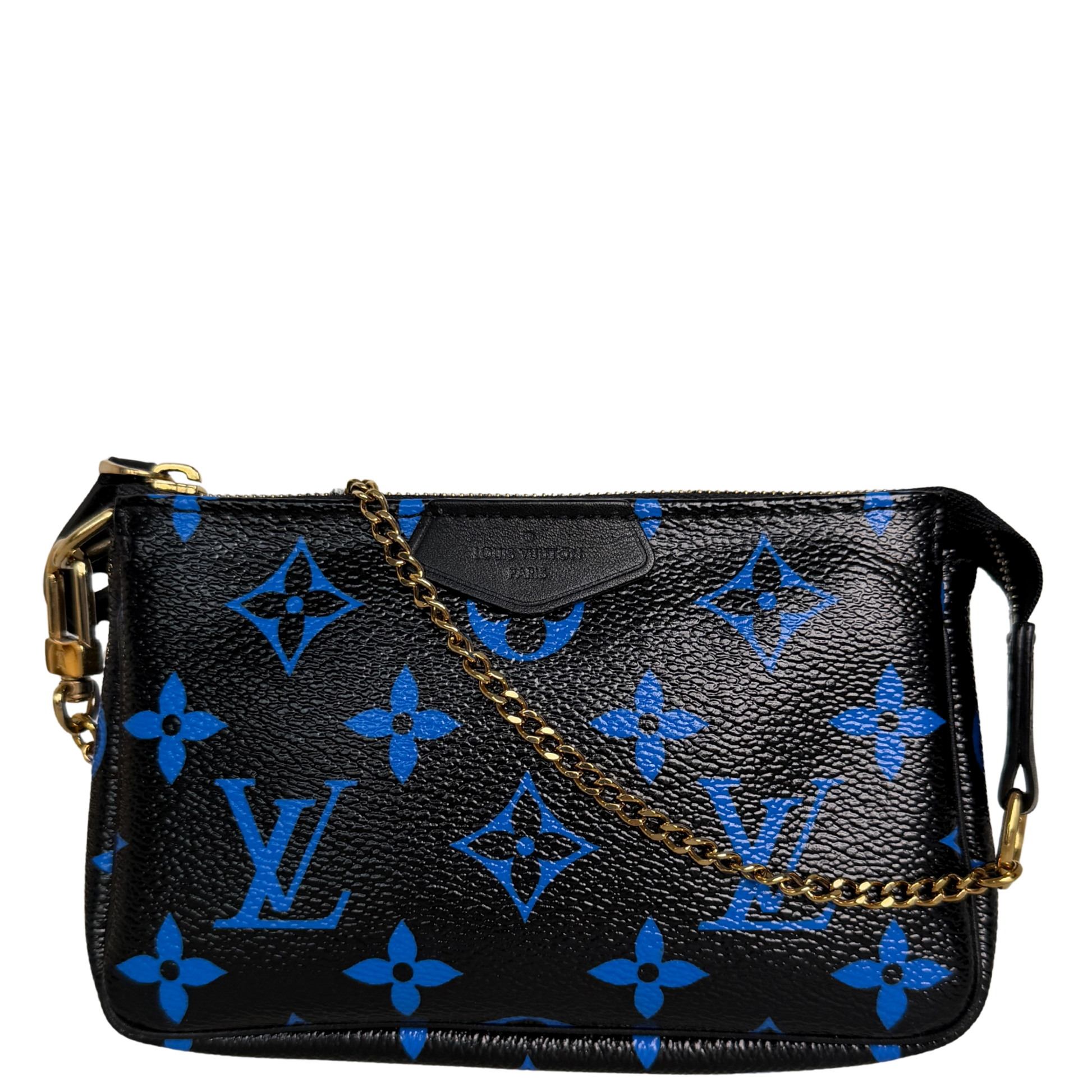 Louis Vuitton Monogram Mini Pochette Accessories schwarz blau / neuwertig Louis Vuitton