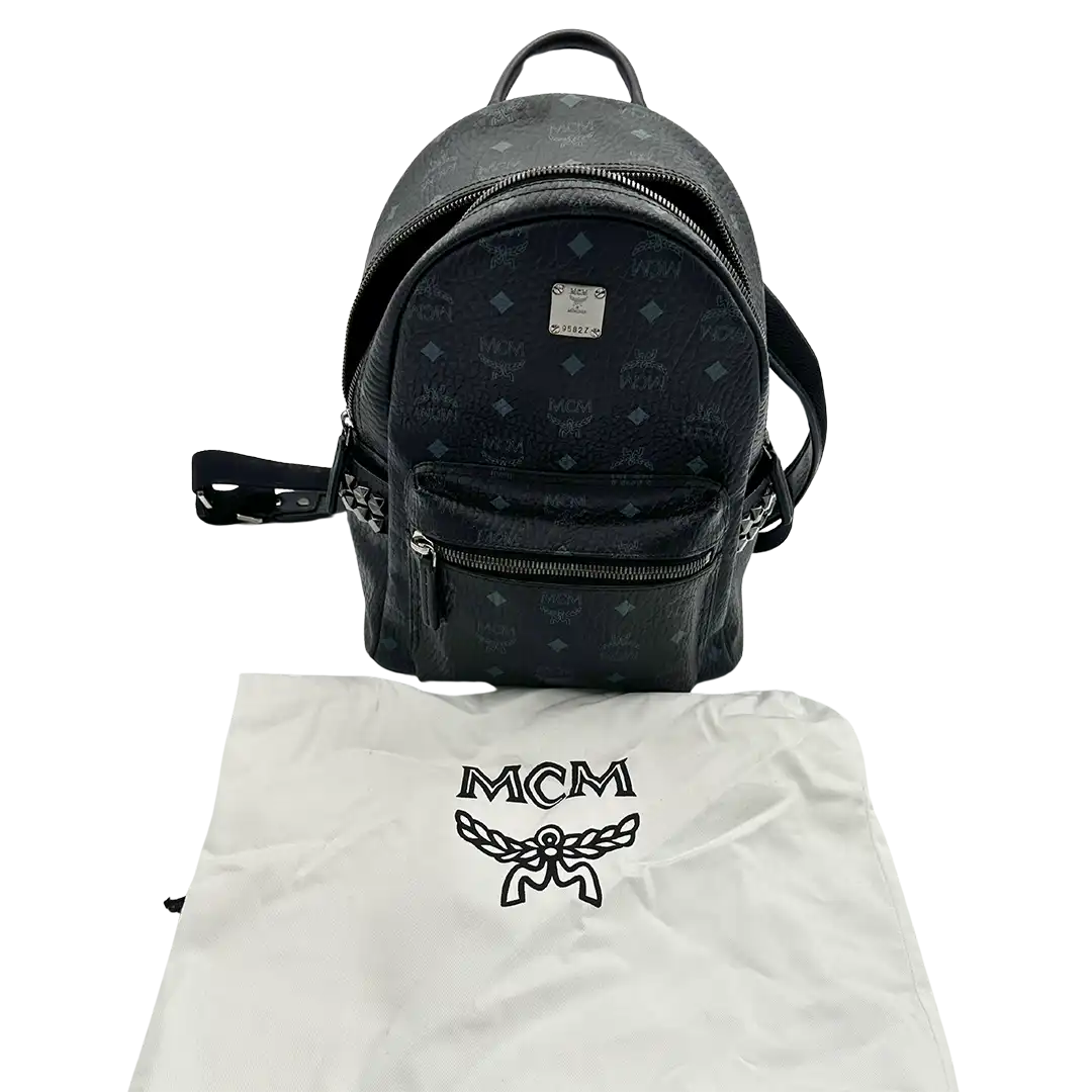 MCM Stark Small Rucksack Monogram schwarz / sehr gut MCM