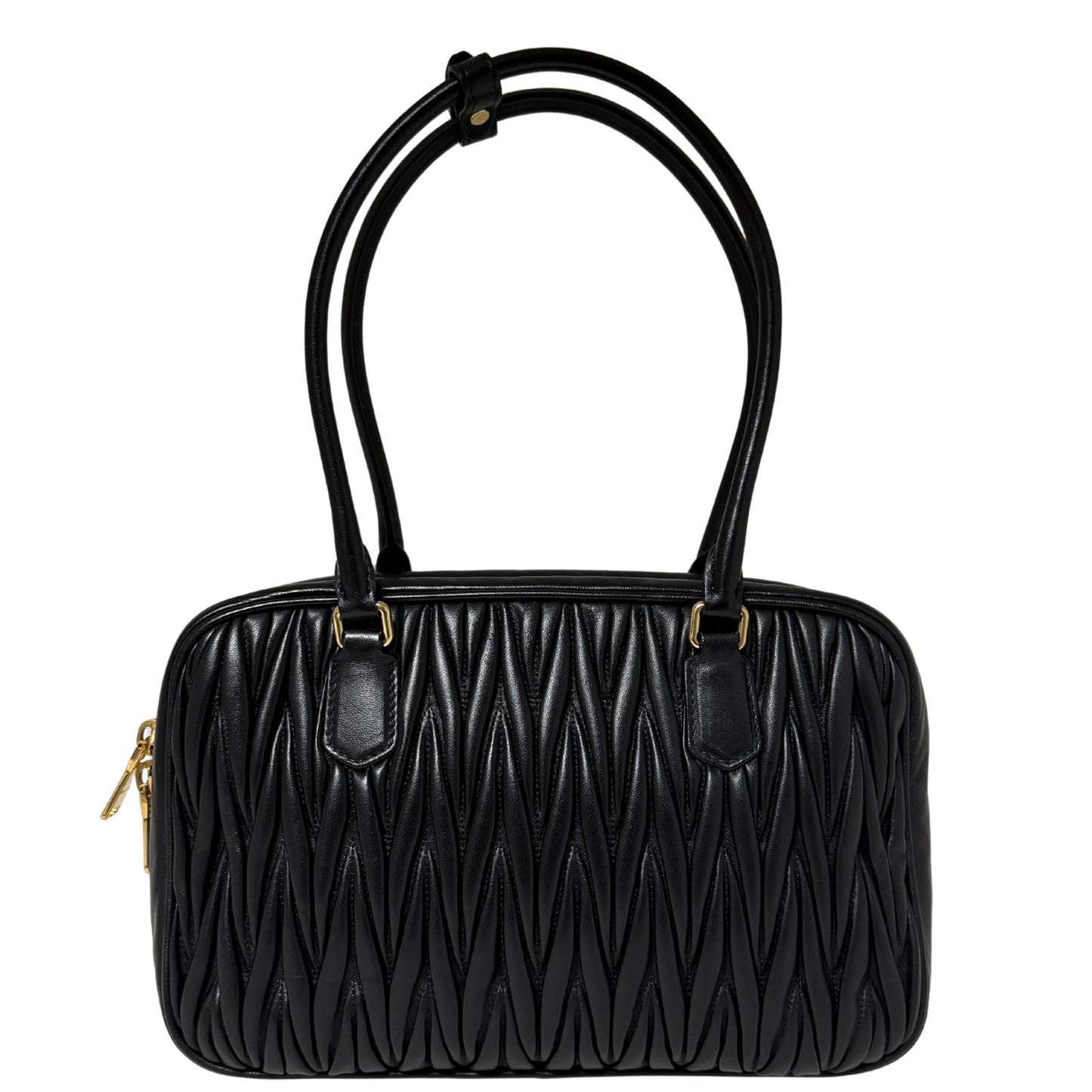 MIU MIU Boston Bag Leder / schwarz MIU MIU