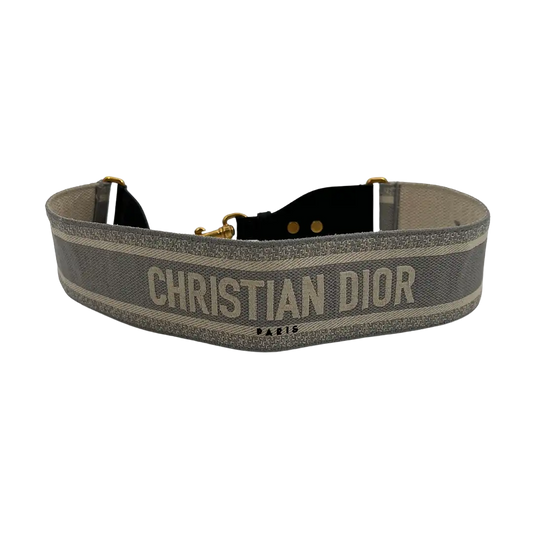 Christian Dior breiter Schulterriemen Dior Paris Stickerei grau / sehr gut Dior