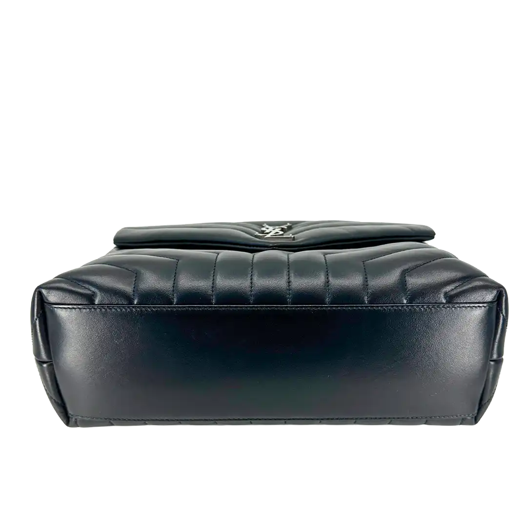Saint Laurent YSL LouLou Medium Leder schwarz silberne Hardware / sehr gut Saint Laurent