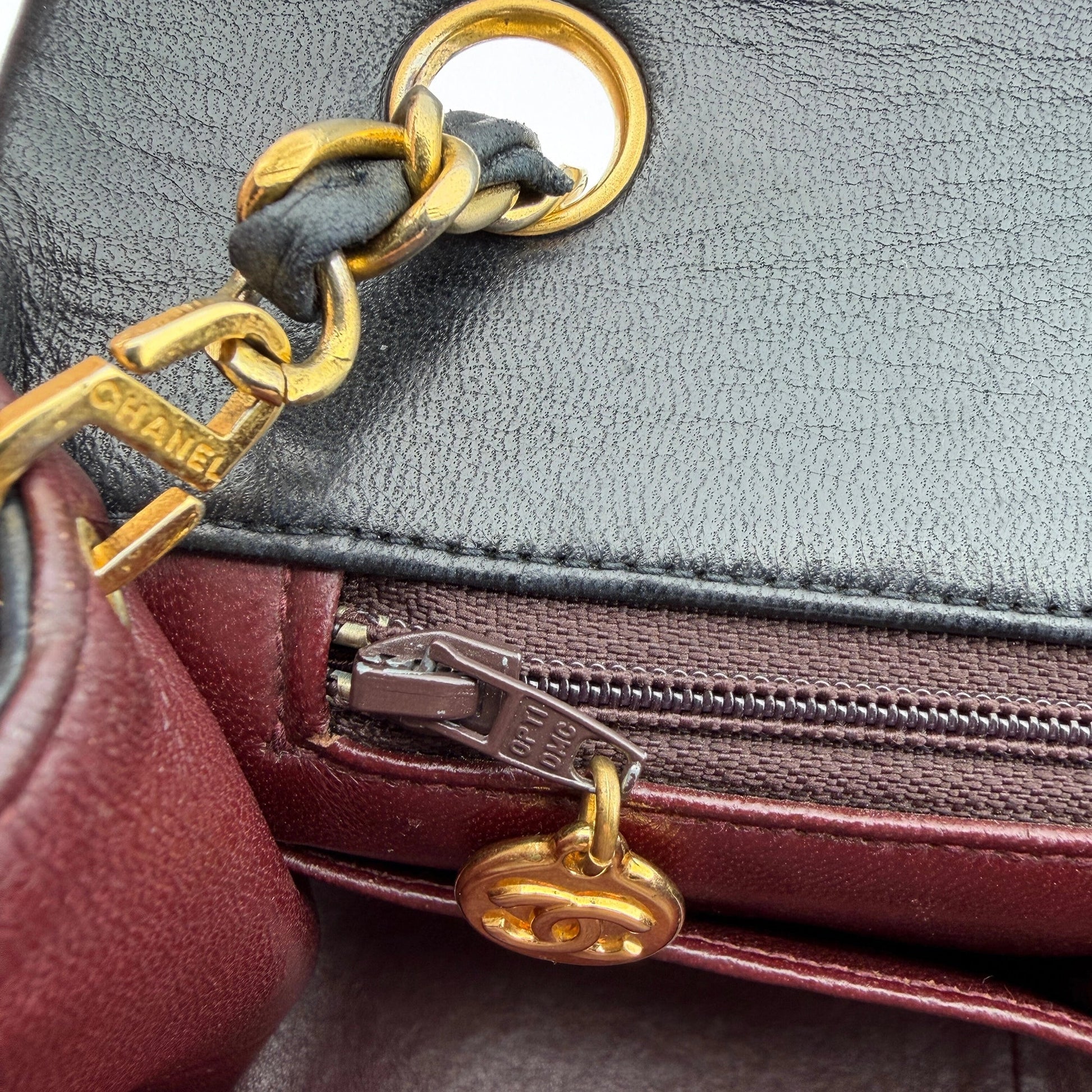 Chanel Timeless Single Flap Small Lammleder Schwarz / gut Chanel