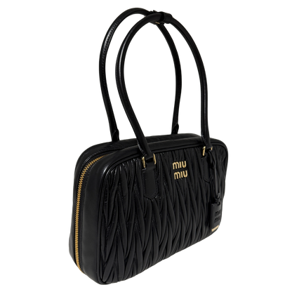 MIU MIU Boston Bag Leder / schwarz MIU MIU