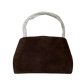 Ferragamo Hug mittelgroße Tote aus Veloursleder braun / ungetragen Salvatore Ferragamo