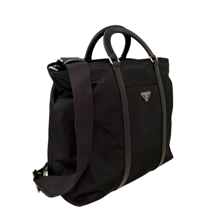 Prada Tessuto Satchel 2 Wege Tasche Nylon / sehr gut Prada
