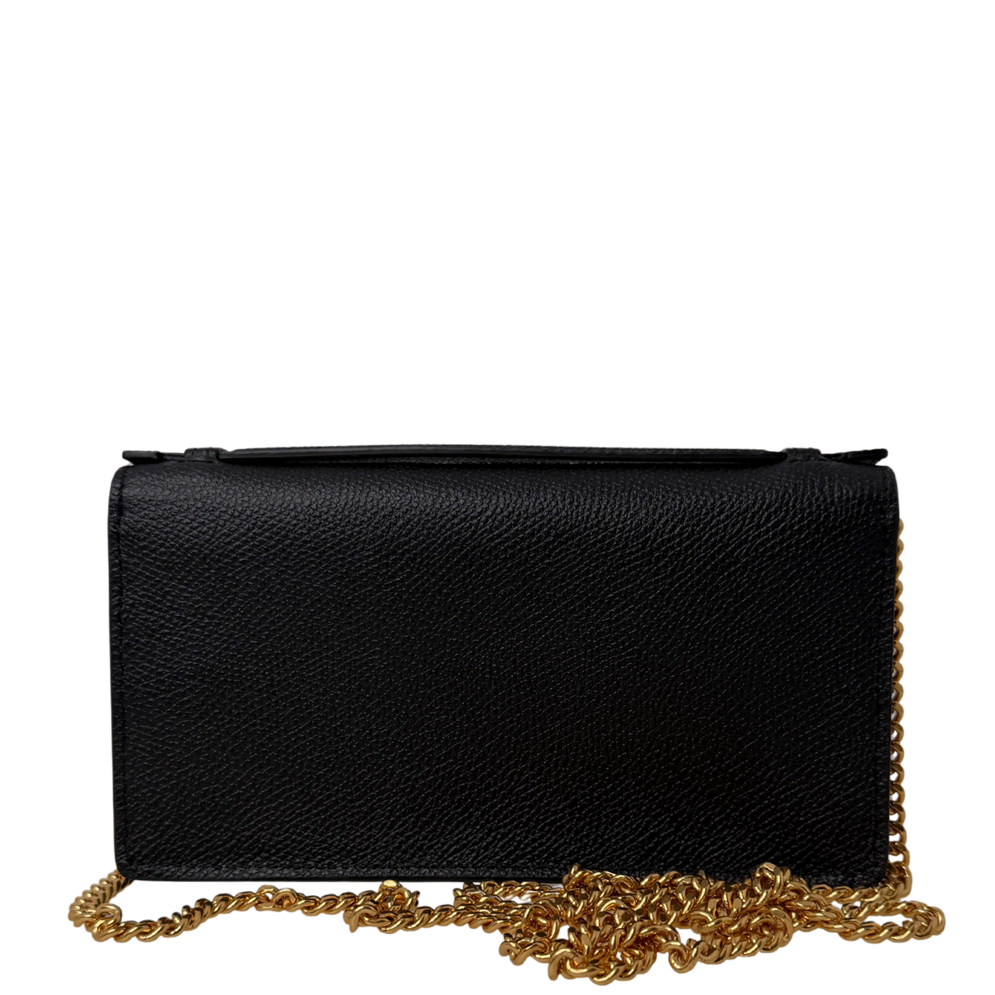 Valentino VLogo Wallet on Chain Kalbsleder schwarz / neuwertig Valentino