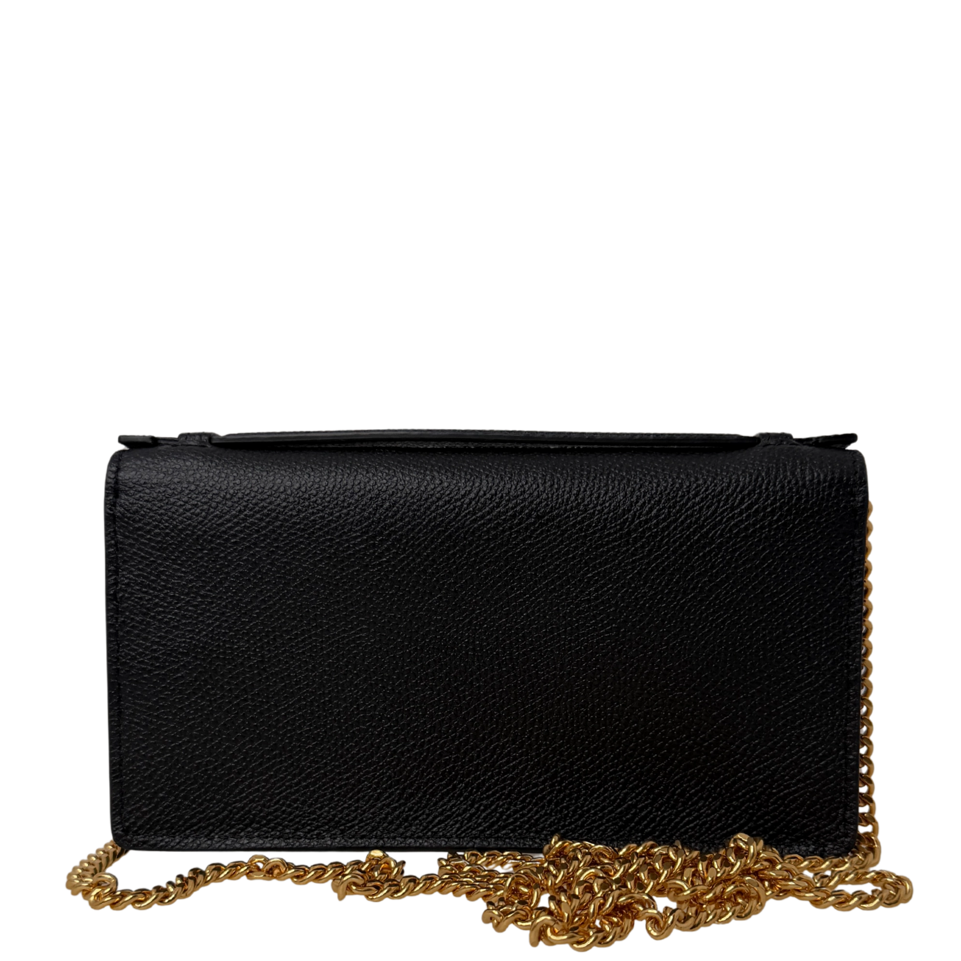 Valentino VLogo Wallet on Chain Kalbsleder schwarz / neuwertig Valentino