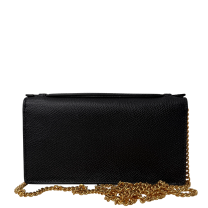 Valentino VLogo Wallet on Chain Kalbsleder schwarz / neuwertig Valentino