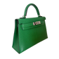 Hermès Mini Kelly II 20 Sellier Chevre Chamkila 1k Bambou Paladium Fullset / ungetragen Hermès