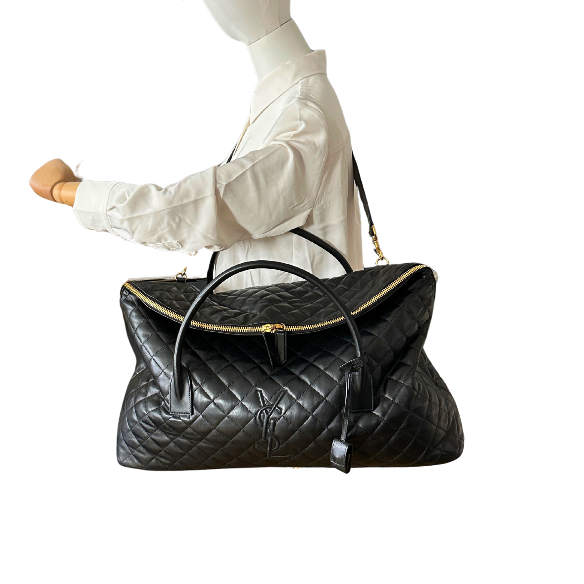 Saint Laurent ES Giant Quilted Duffle Bag Reisetasche Schwarz / neuwertig Saint Laurent