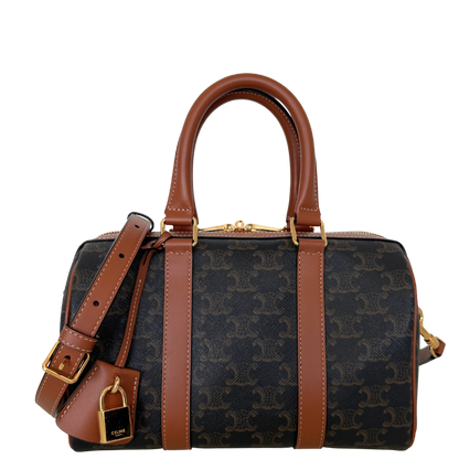 Celine mittelgroße Boston Bag aus Triomphe Canvas Fullset / neuwertig CELINE