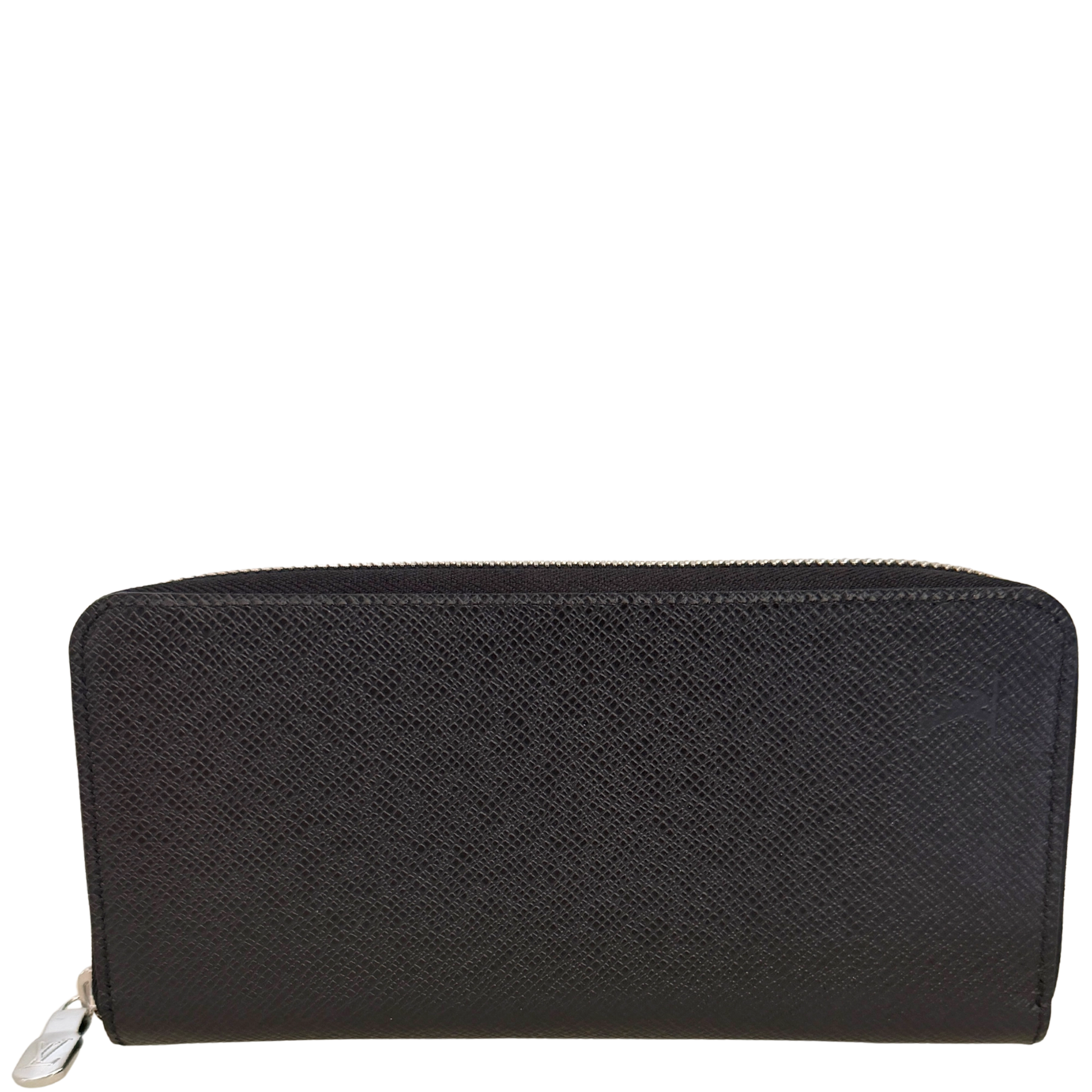 Louis Vuitton Zippy Wallet Vertical Taiga Leder schwarz Fullset / neuwertig Louis Vuitton