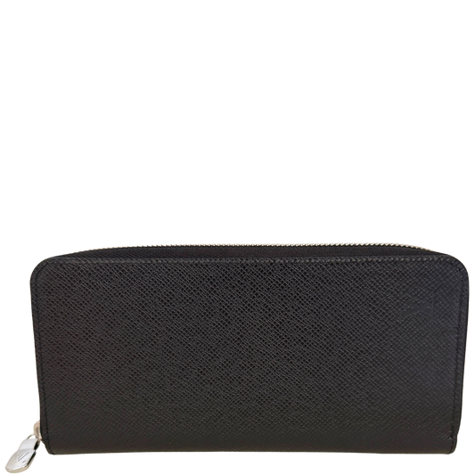 Louis Vuitton Zippy Wallet Vertical Taiga Leder schwarz Fullset / neuwertig Louis Vuitton