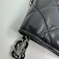 Chanel Wallet on Chain Bag Lammleder Leder schwarz silberne Hardware / gut Chanel