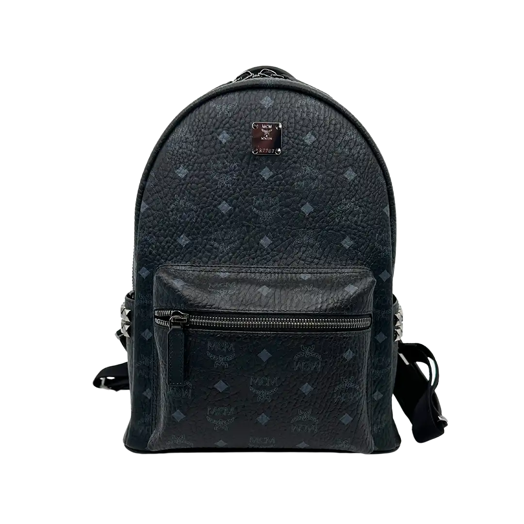 MCM Stark Small Medum Rucksack Monogram schwarz / neuwertig MCM