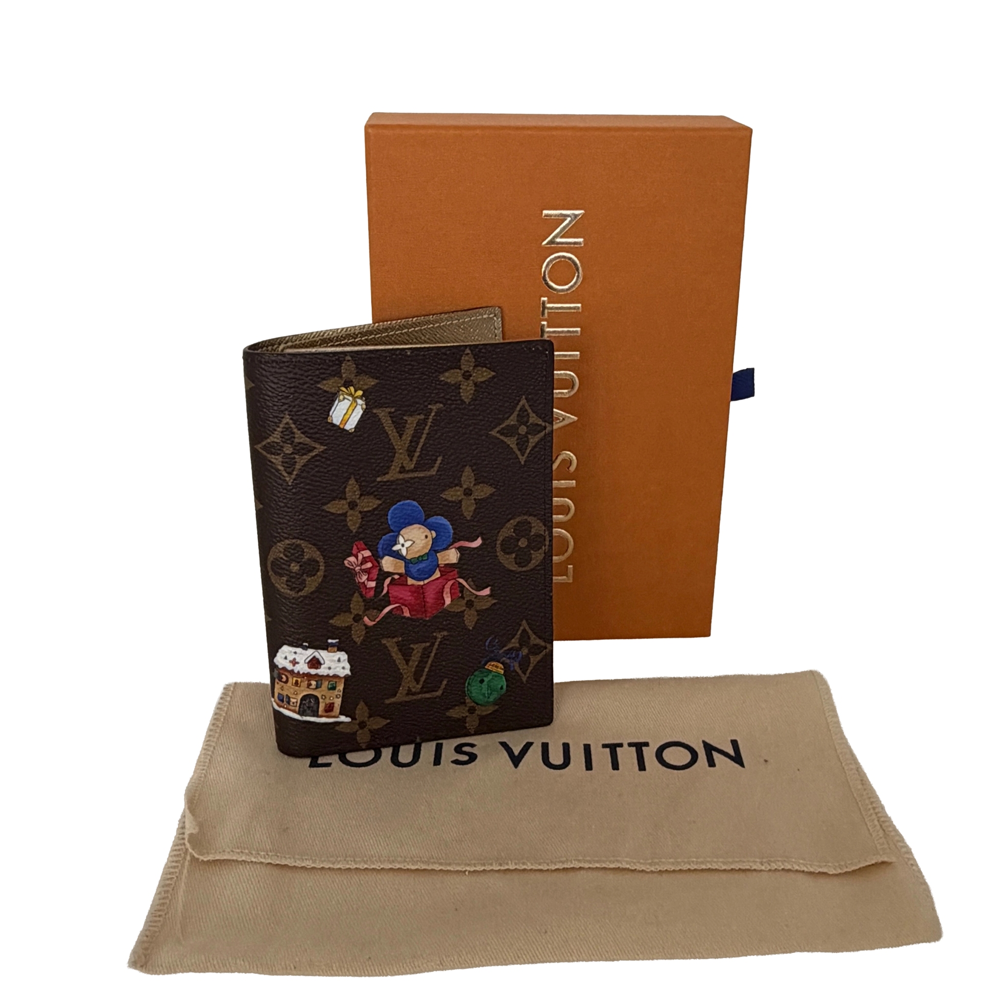 Louis Vuitton Vivienne 2025 Passport Cover Monogram Iced Gold Fullset / neuwertig Louis Vuitton