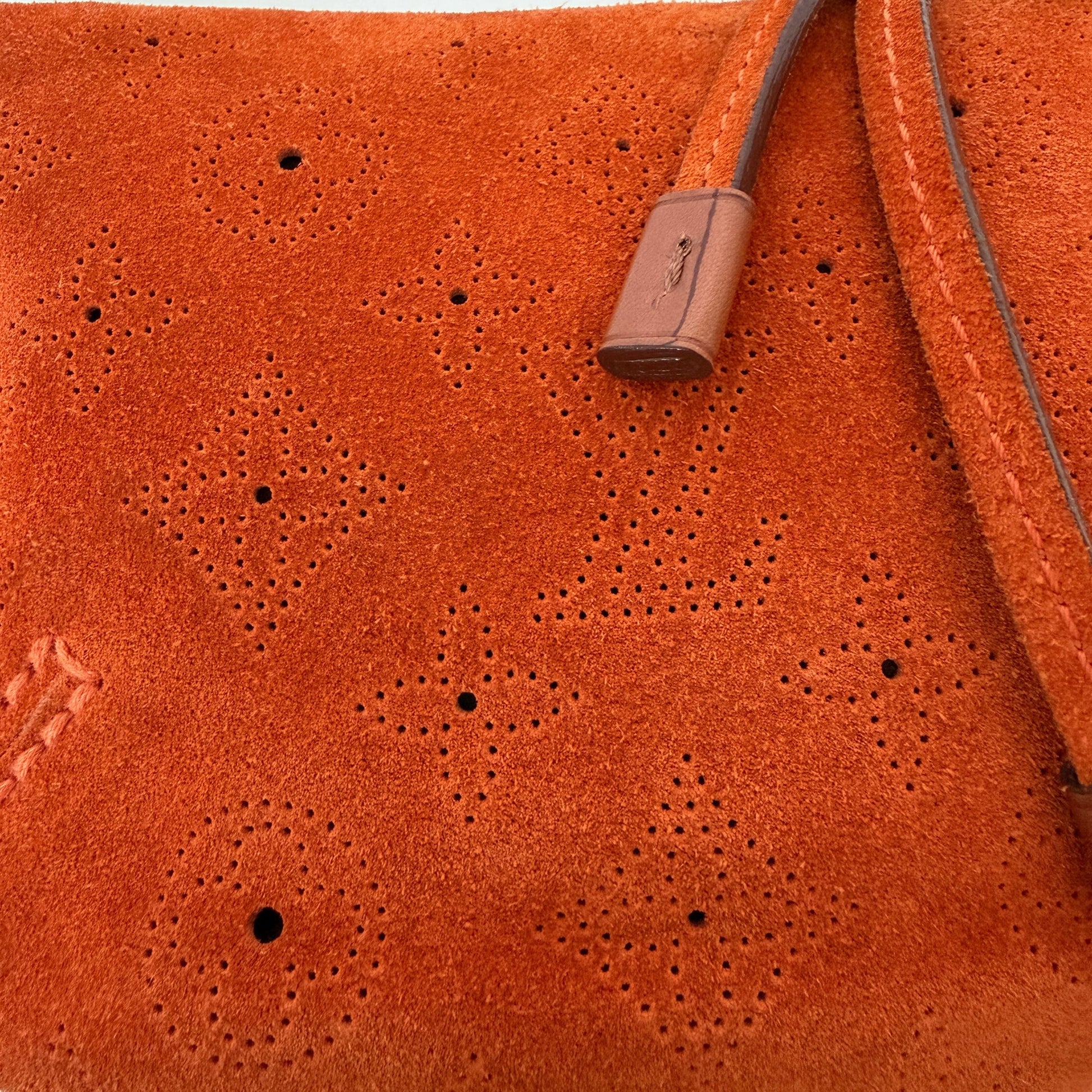 Louis Vuitton Limited Edition Orange Monogram Suede Onatah PM Bag / neuwertig Louis Vuitton