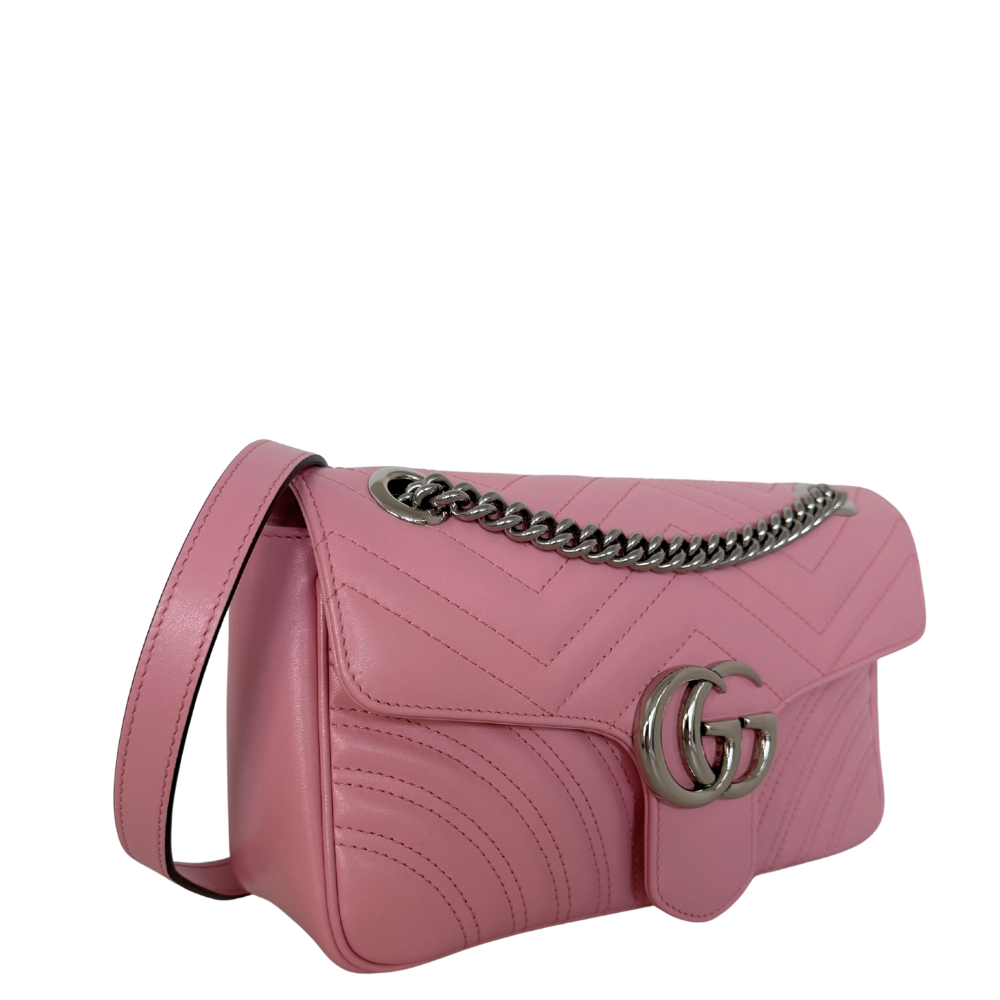 Gucci GG Marmont Small pink silber Hardware / neuwertig Gucci