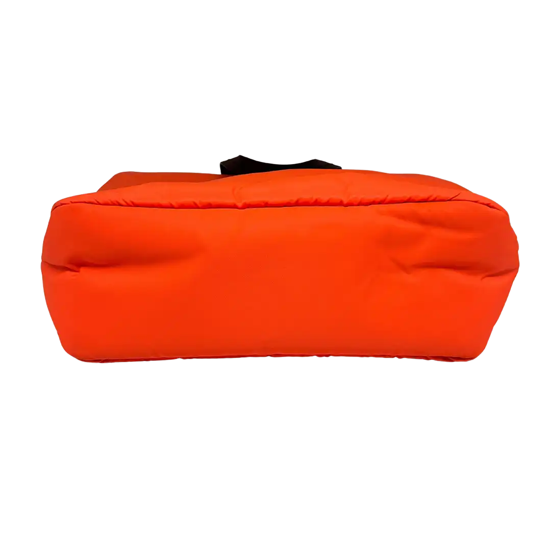 Prada Tessuto Puffer Nylon Shopping Tasche groß neon orange / sehr gut Prada