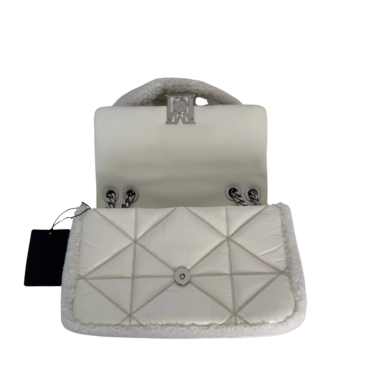 MCM Travia Shearling Shoulder Bag Off- White / neuwertig MCM