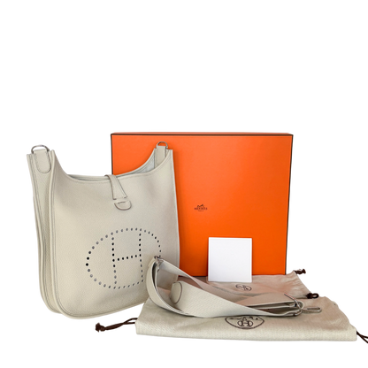 Hermès Evelyne III 29 Clemence Leder béton Paladium Hardware Fullset  2024/ neuwertig Hermès