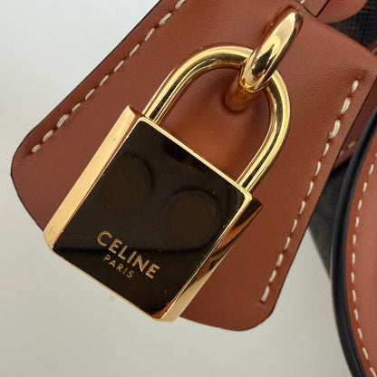 Celine mittelgroße Boston Bag aus Triomphe Canvas Fullset / neuwertig CELINE