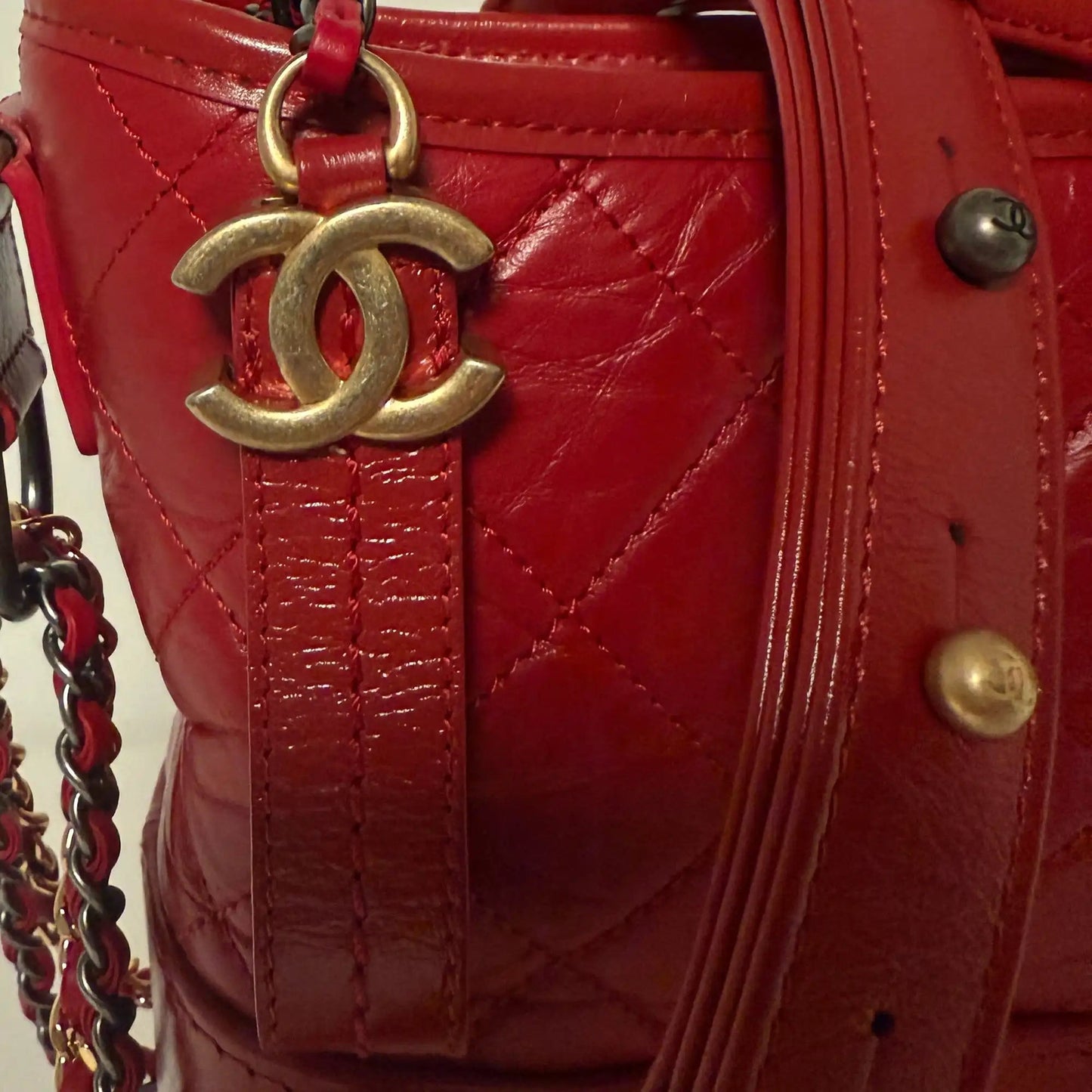 Chanel Gabrielle Small Hobo Bag rot 2020 Fullset / Sehr gut Chanel