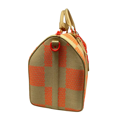 Louis Vuitton Keepall 50 Bandouliere Orange beige Raffia Fullset / neuwertig Louis Vuitton