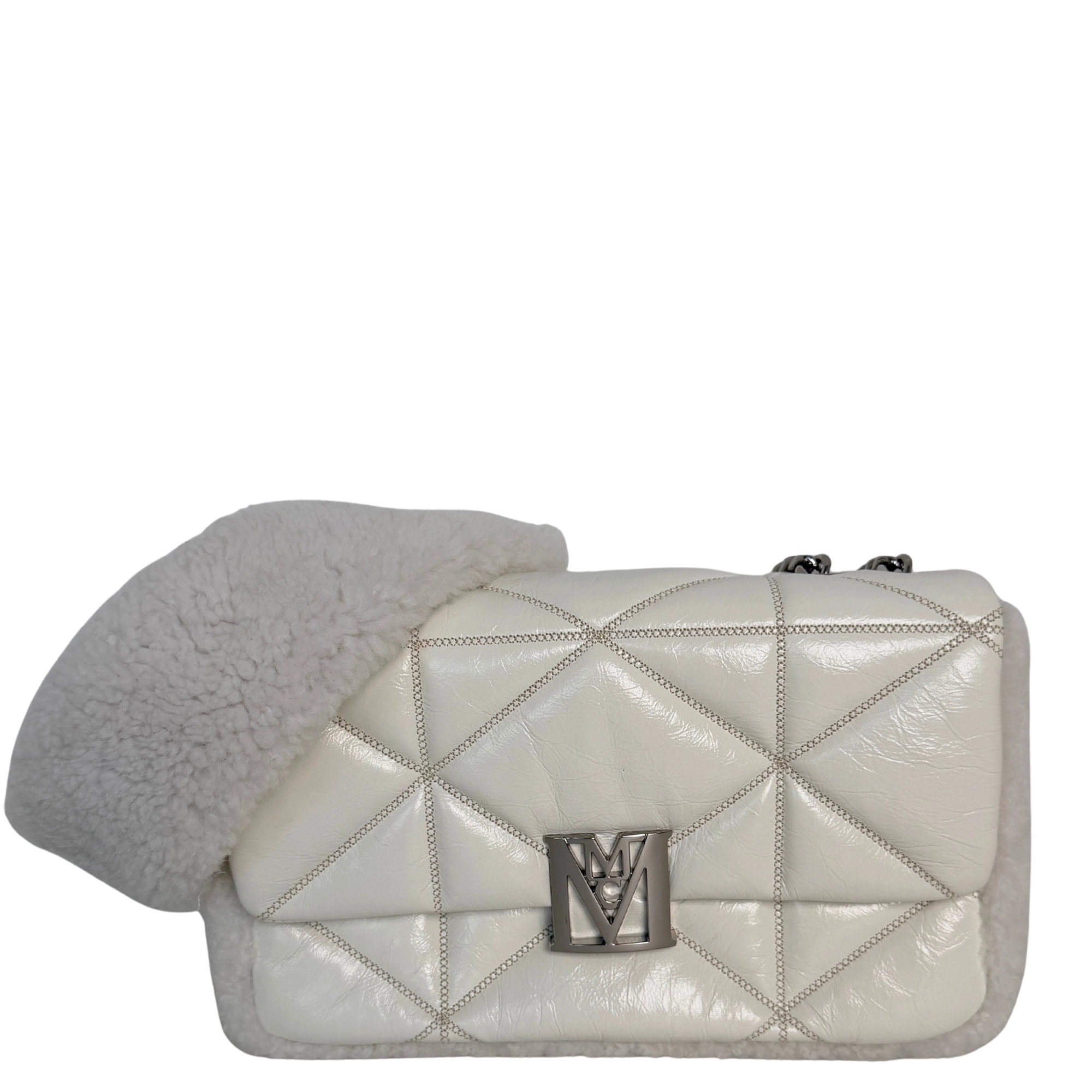 MCM Travia Shearling Shoulder Bag Off- White / neuwertig MCM