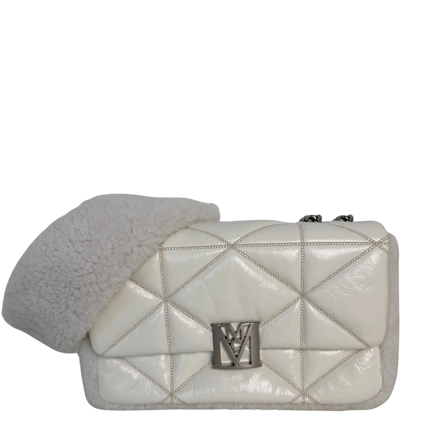 MCM Travia Shearling Shoulder Bag Off- White / neuwertig MCM