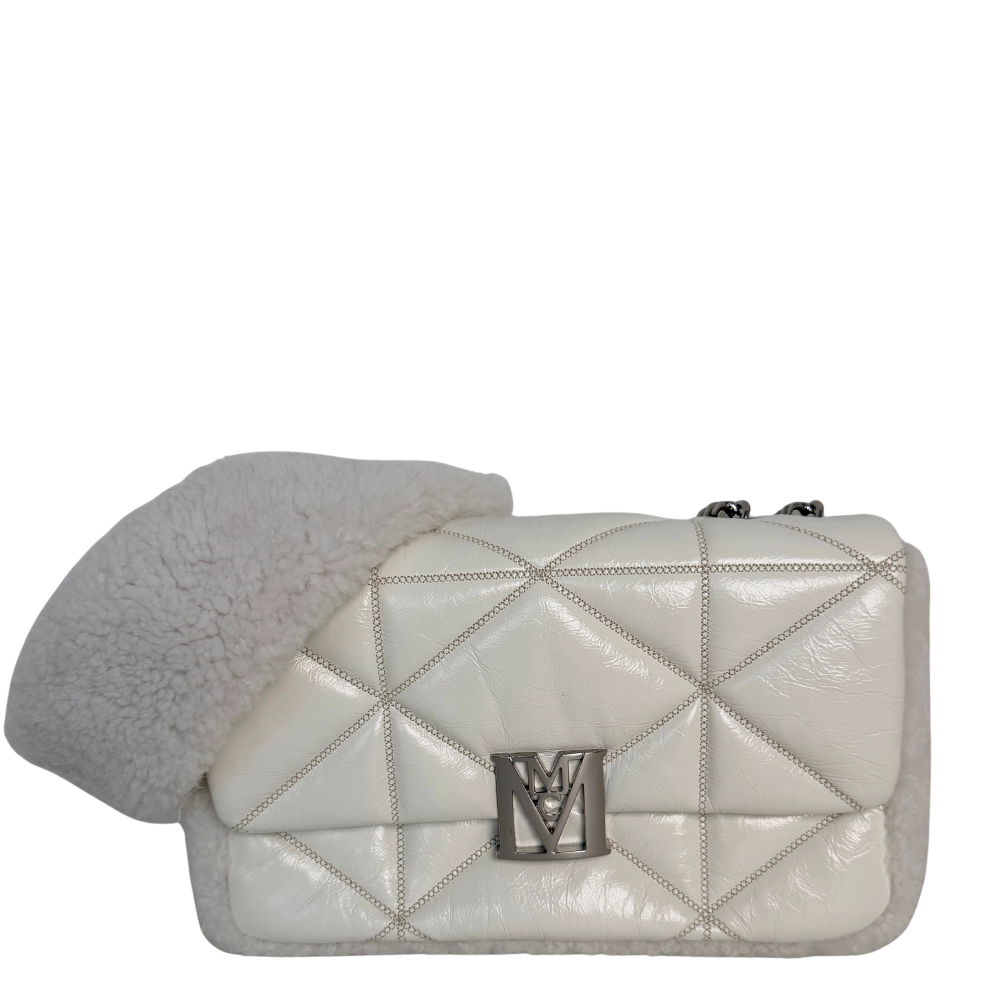 MCM Travia Shearling Shoulder Bag Off- White / neuwertig MCM