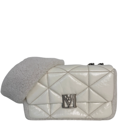 MCM Travia Shearling Shoulder Bag Off- White / neuwertig MCM