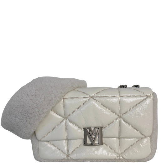 MCM Travia Shearling Shoulder Bag Off- White / neuwertig MCM